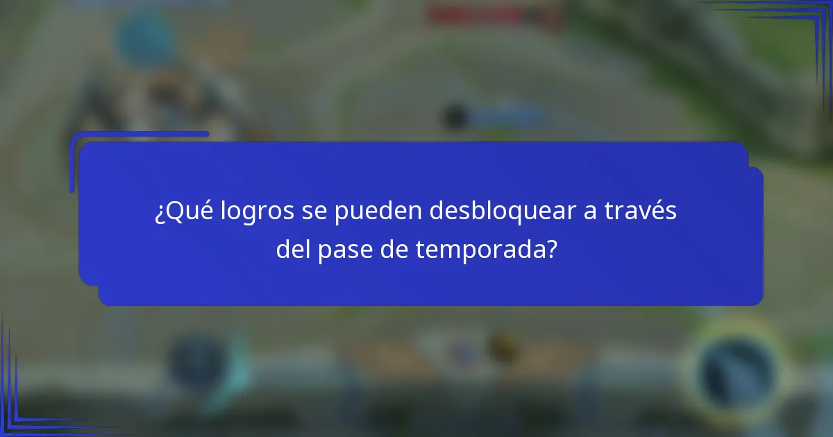 ¿Qué logros se pueden desbloquear a través del pase de temporada?